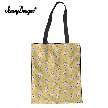 

Hot Sale Handbags Women Soft Beach Bag Panda Pattern Reusable Foldable Little Girl Book Bag Lidies Tote Bag Canvas Shopping Bags