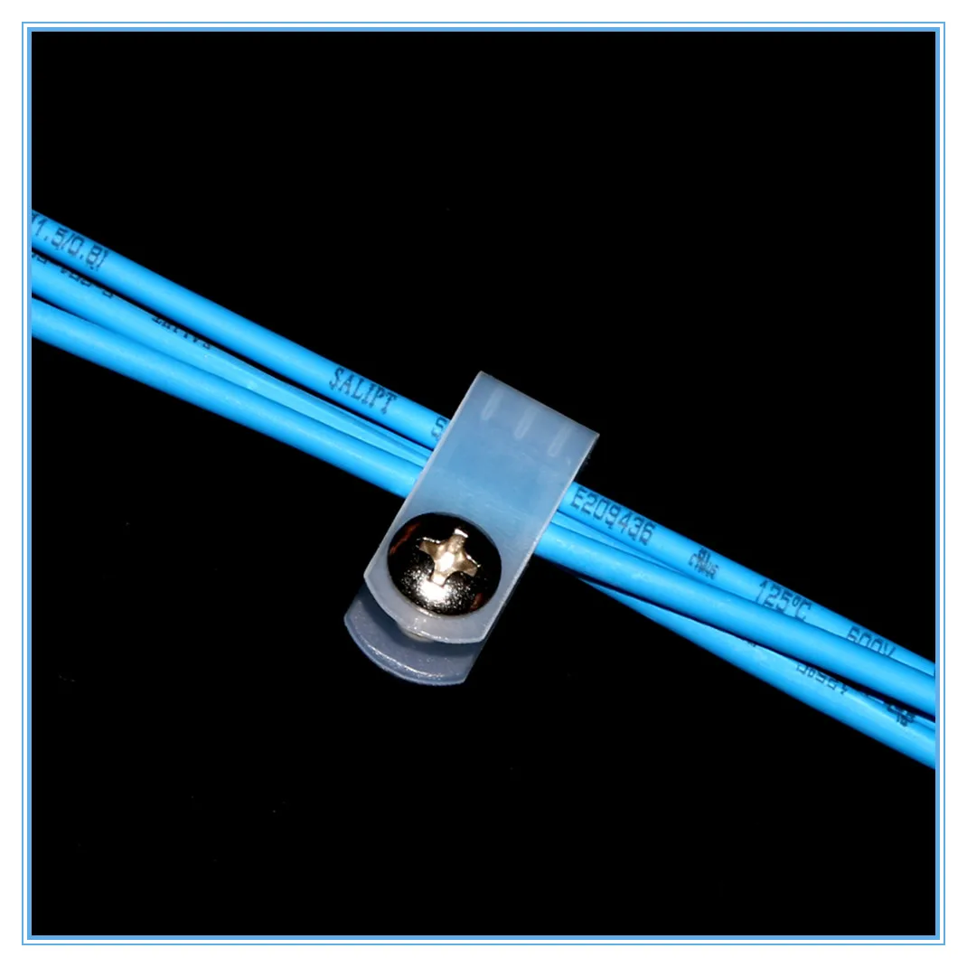 100 шт 5,3 мм белый провод клип изоляционная карта R тип провода зажим фиксированный пластиковый зажим проводка фиксированная кнопка