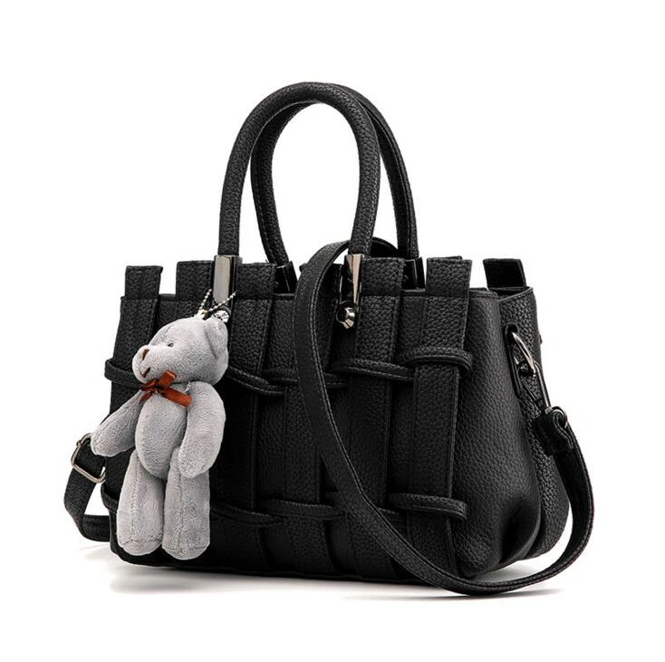black love letter small top handle bag