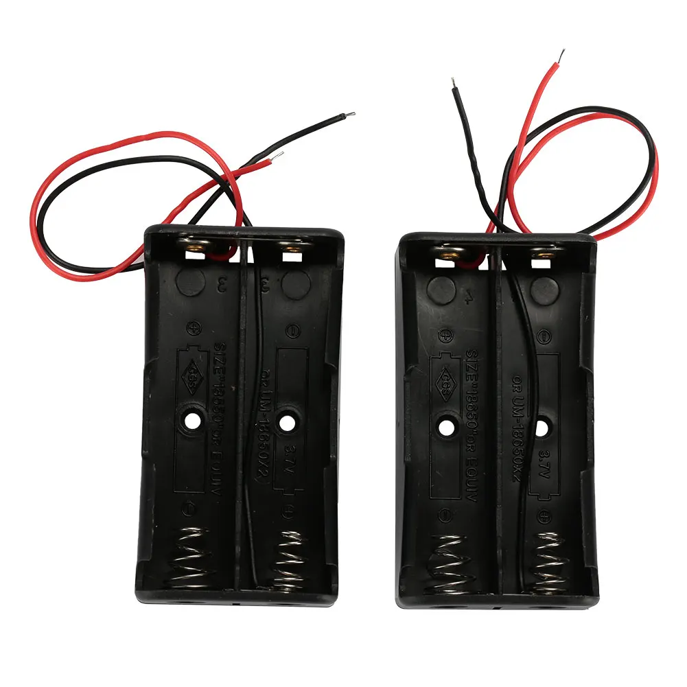 

2X 18650 Battery Battery Case Battery Holder Parallel with Wire Power Supply Durable DIY