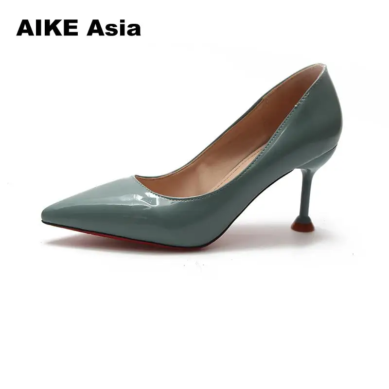 

Women Shoes Pointed Toe Pumps Patent Leather Dress High Heels Boat Shoes Wedding Shoes Zapatos Mujer Sexy Pumps Bridal Shoes
