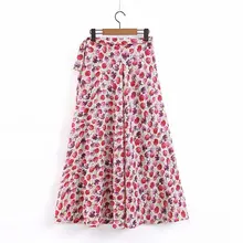 Женская мода XL45-2128 Европейская и американская мода Полоса половина длины юбка