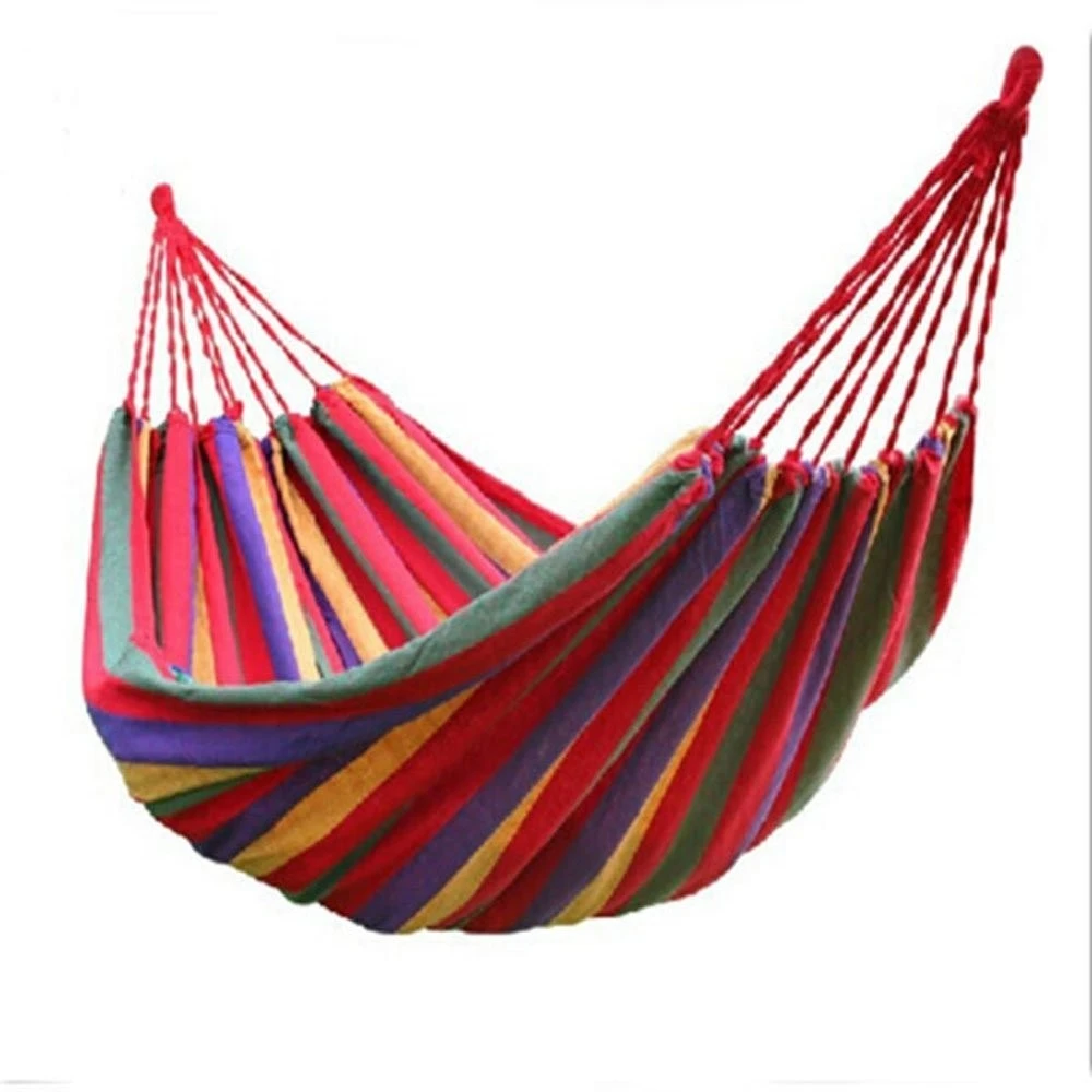

High quality portable cotton sleeping hammock for outdoor camping