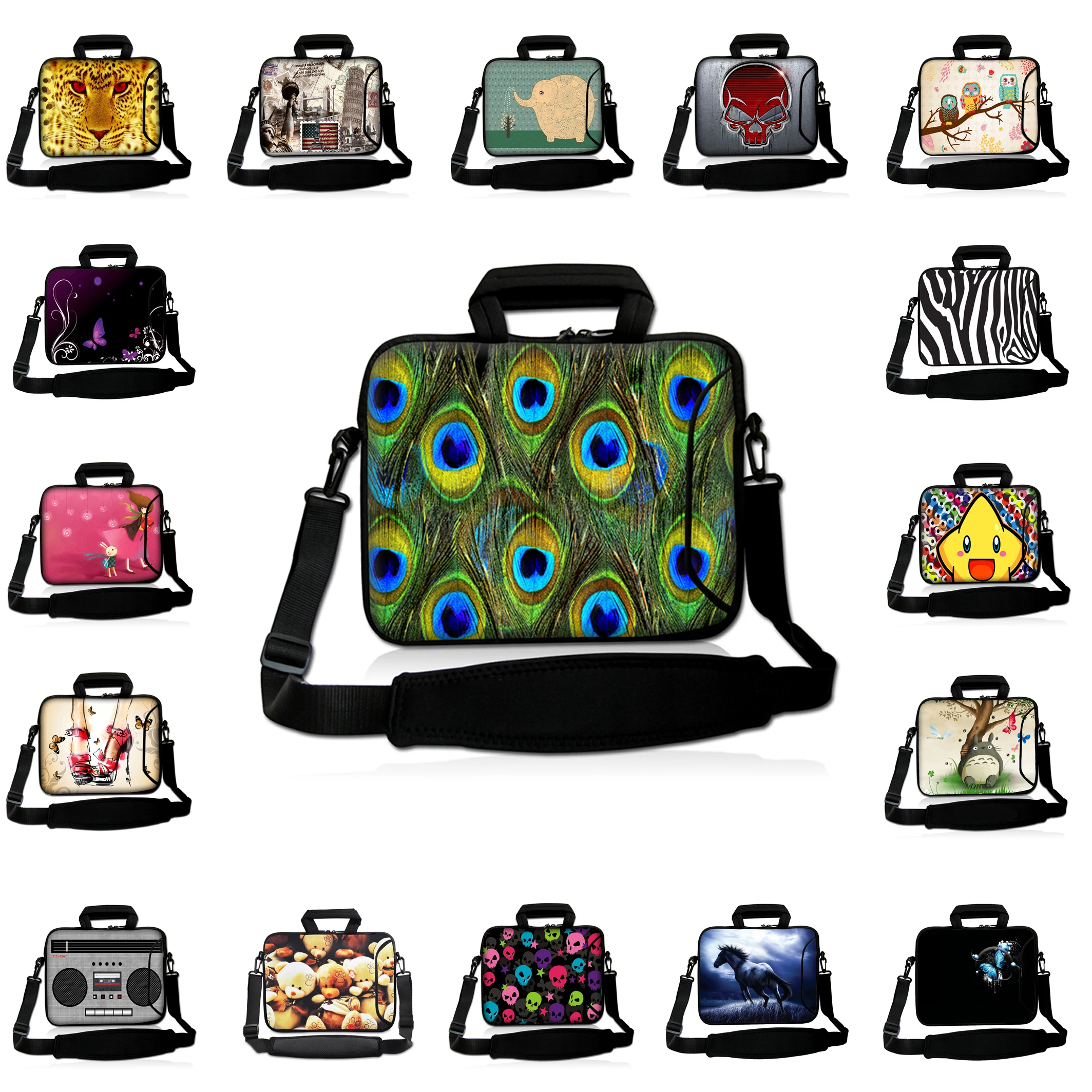 

Shockproof Neoprene 10 12 13 14 15 17 inch Laptop Messenger Carry Bag Funda Portatil Bolsas Hot Notebook Bags Bolsas Protector