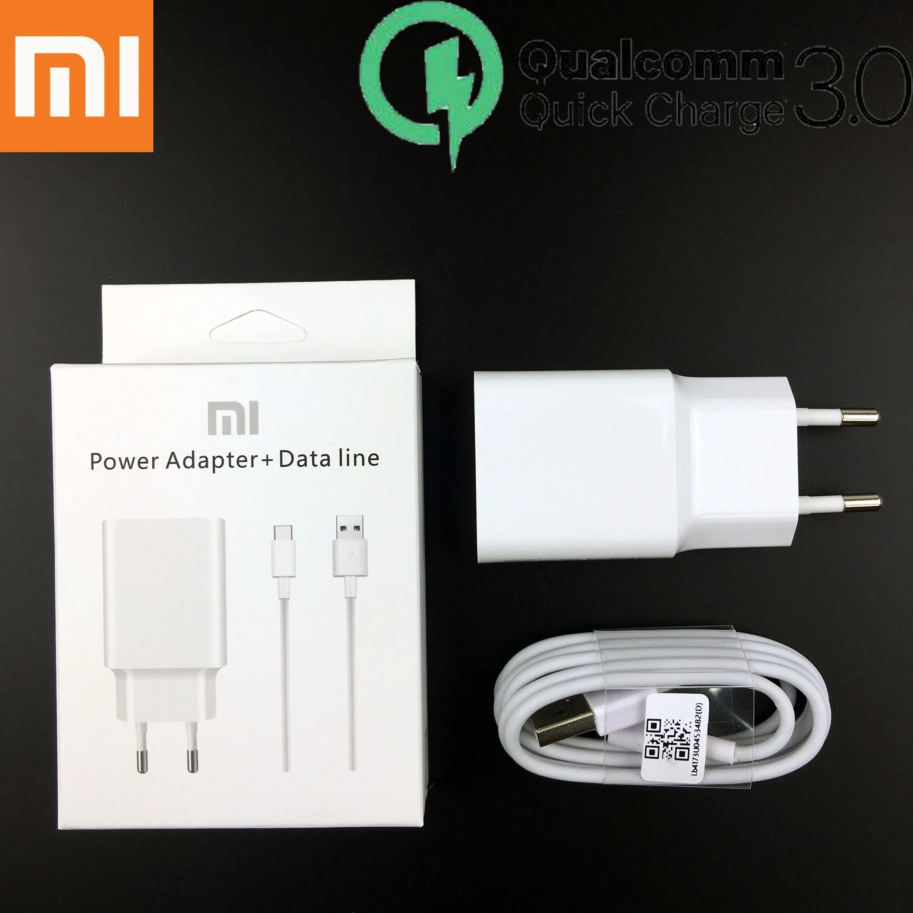 Адаптер быстрой зарядки Xiao mi 9 quick charge QC 3,0 EU usb type c для mi 8 9 se 9t mi x 2 3 Red mi note 7 mdy-08-ei