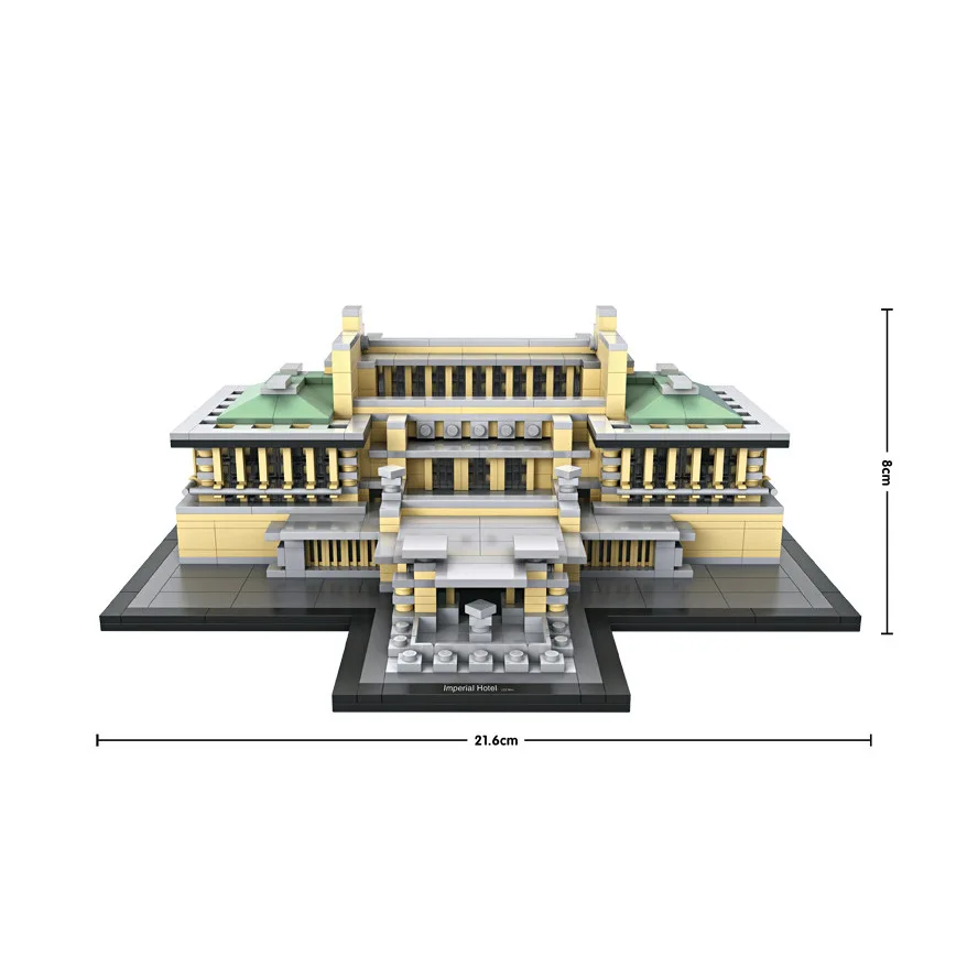 2017 DIY Educational Toys Loz World Famous Architecture Nanoblock Imperial Hotel Tokyo Japan Mini Diamond Building Block Model hot toys nanoblock world famous architecture statue of liberty building blocks mini construction brick model iblock fun for kid