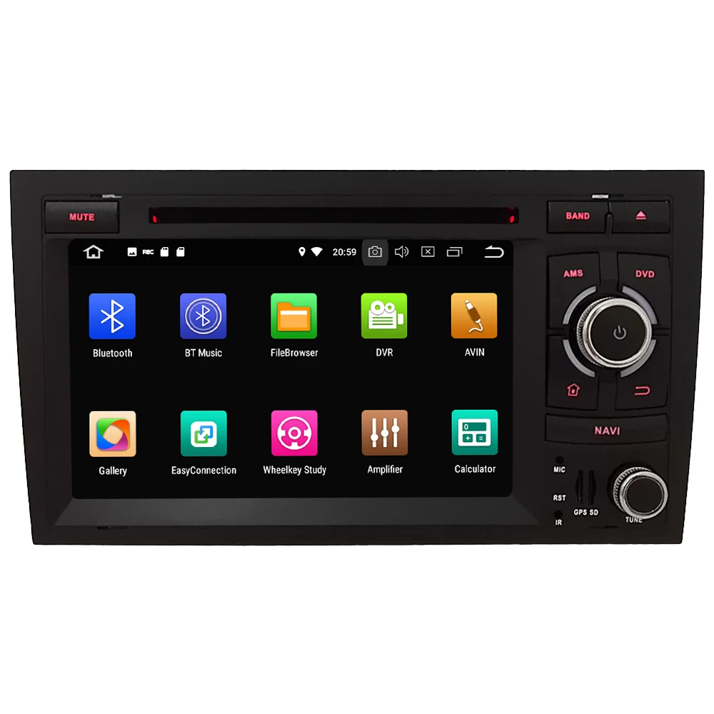 Sale 7" Octa Core 4G Android 8.1 4GB RAM 64GB ROM BT Car DVD Player Radio Stereo GPS Glonass For Audi A4 S4 RS4 8E 8F B9 B7/Seat Exeo 1