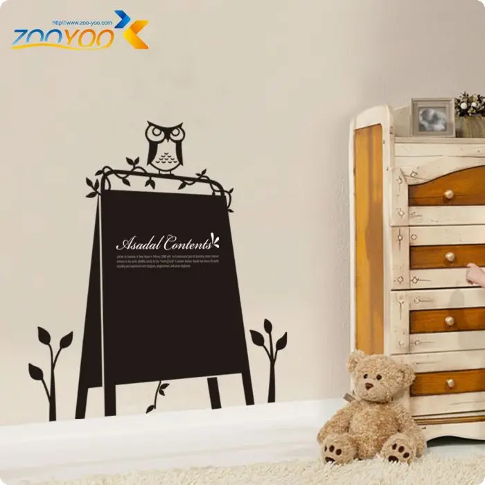 Kreative schwarz bord kindergarten wandaufkleber für kinderzimmer ZooYoo209 dekorative adesivo de parede abnehmbare vinyl wandtattoo(