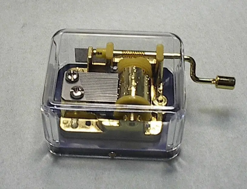 Hand Crank Musical Gold plated Movements Parts DIY Music Box Canon