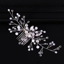 Кристальные Стразы ручной работы гребни для волос невесты ручной работы женские тиары и короны Головные уборы, свадебные прически ювелирные изделия аксессуары JL