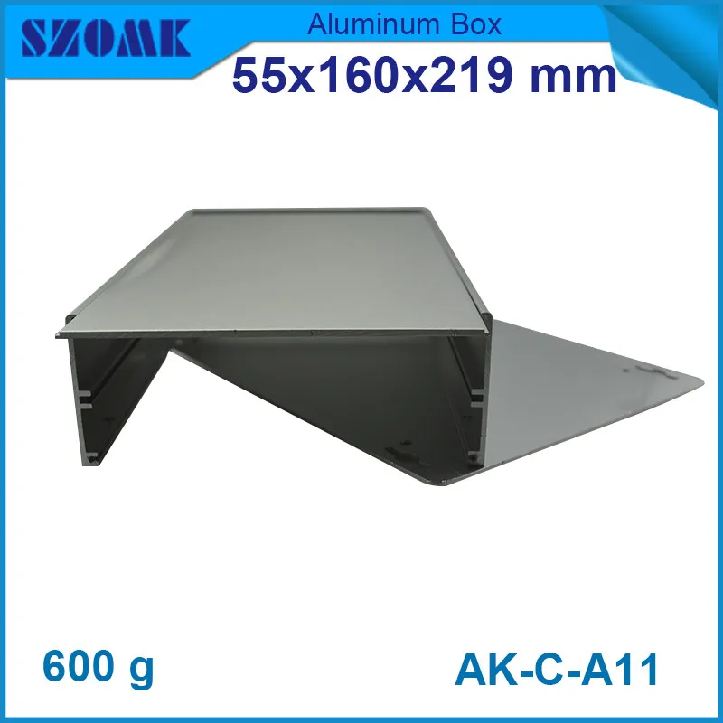 

(4 pcs) smooth looking aluminum extruded cabinet project case szomk outlet box 55*158*219mm