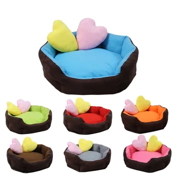 

New Warming Pet Bed Fall and Winter Warm Soft Fleece Mat Kennel Lovely Dog House Bed for Cat Puppy Pet Supplies Accessories
