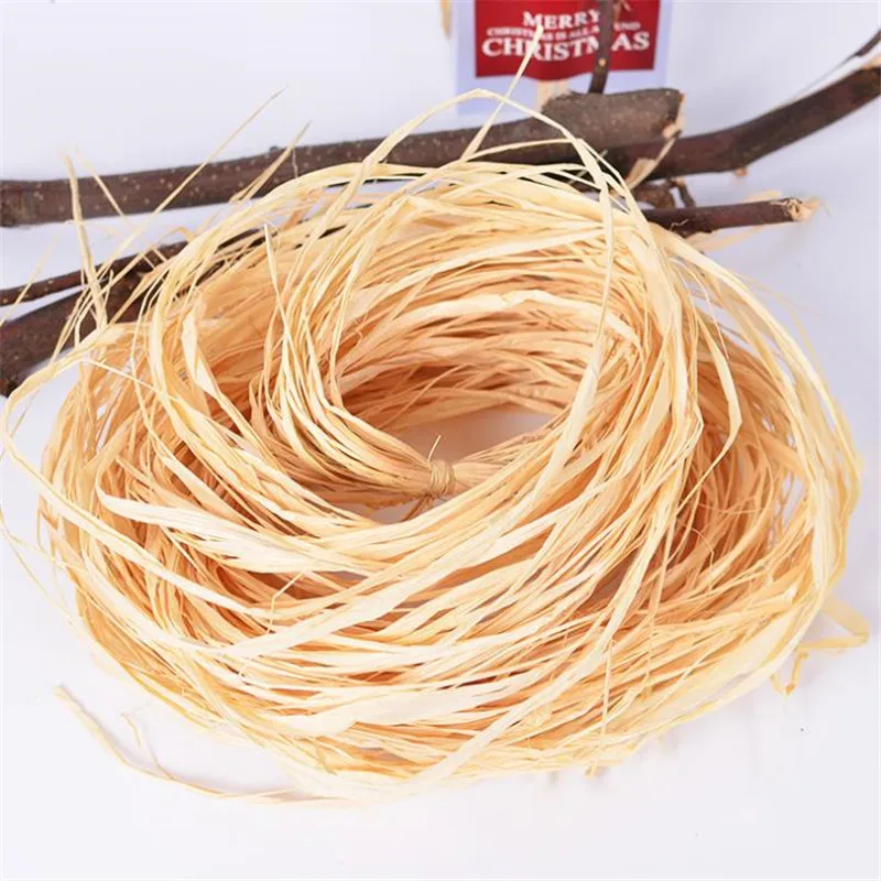 

10m/lot Raffia Natural Rope DIY Crafts Wedding Invitation Gift Packing Rope Natural Raffia Rope Wedding Party Decor Supplies