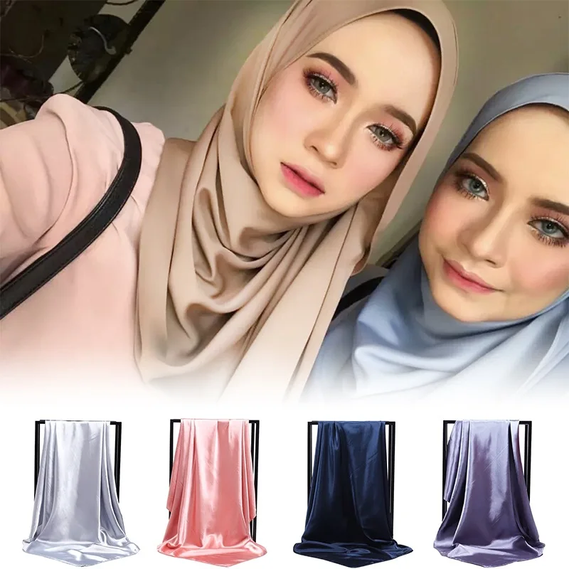 

women bandana plain bubble chiffon muslim hijabs cloth wrap solid color shawls headband maxi scarf shawl scarves women 2019