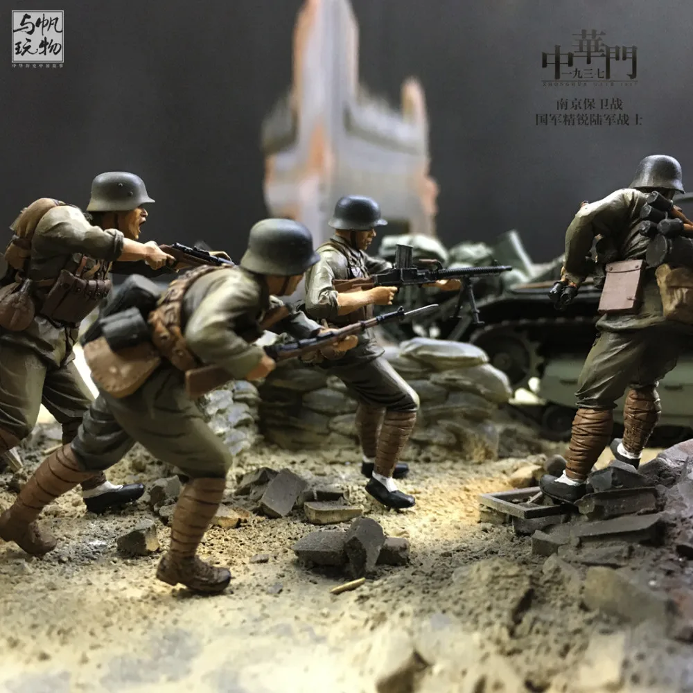 RealTS Смола Солдат 1/35 статуэтка в виде 4 шт./компл. китайский солдат во Вторую мировую войну анти-японская война