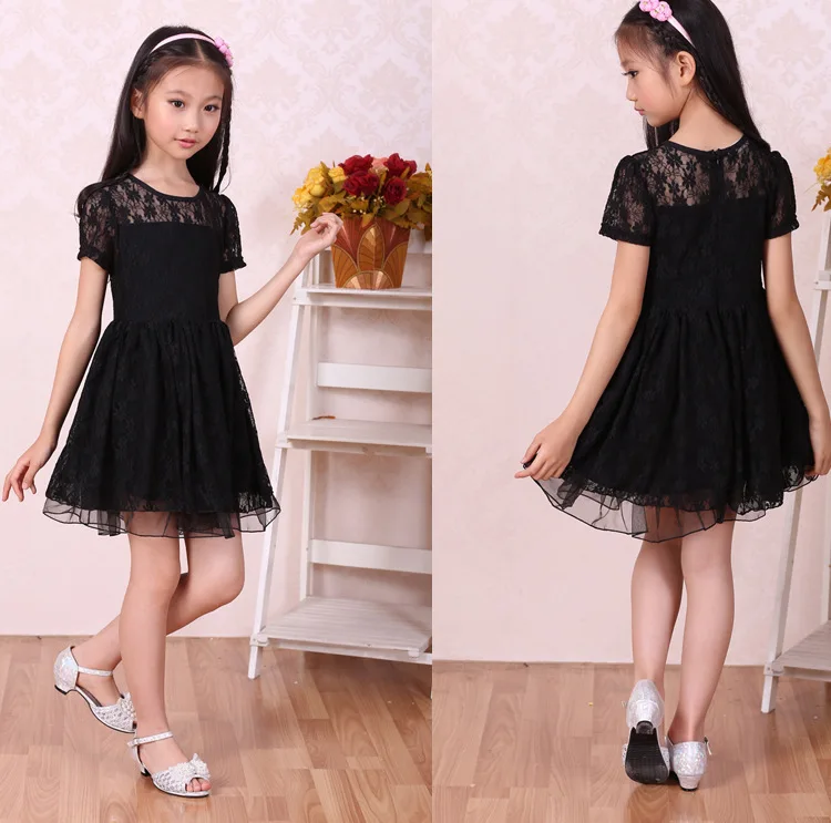 2016 Top Quality Flower Girls Lace Dresses Kids Formal ...