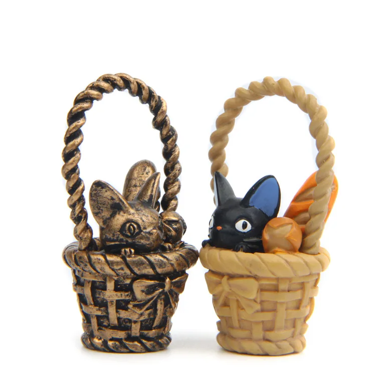 

Animal Hayao Miyazaki Delivery Service Kiki Cat Black Cat Basket Action Figure Toy Cartoon Cat Model Doll Collectible Gift