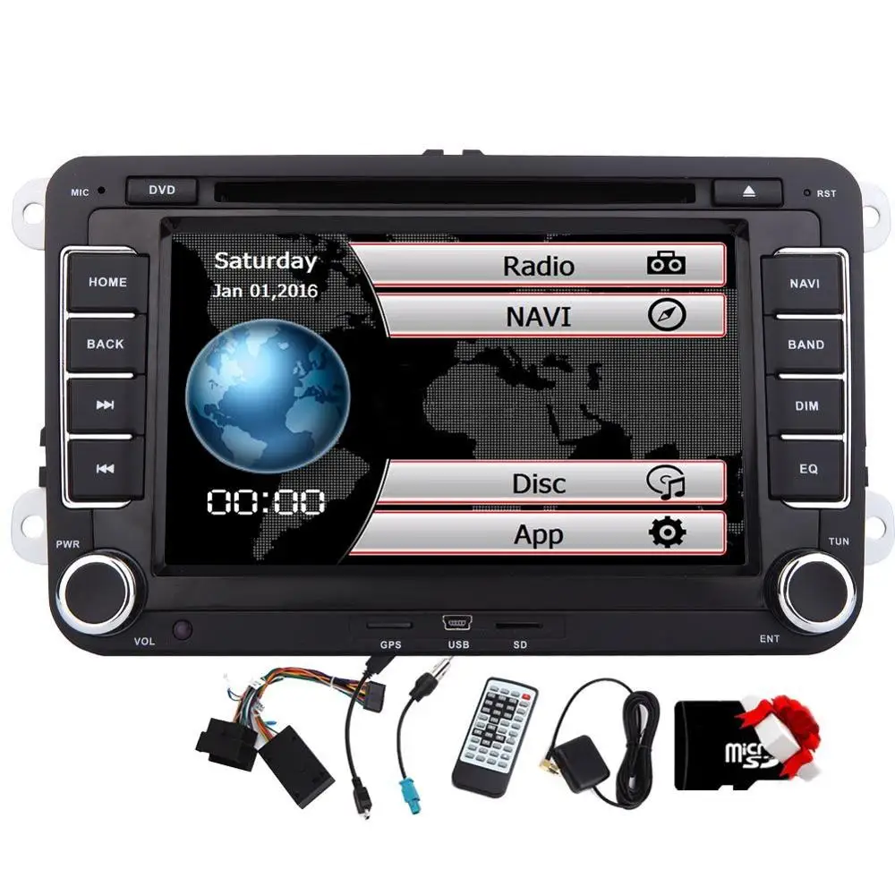 Автомобильный dvd плеер gps стерео радио для Фольксваген Джетта ПАССАТ тигуан Видео