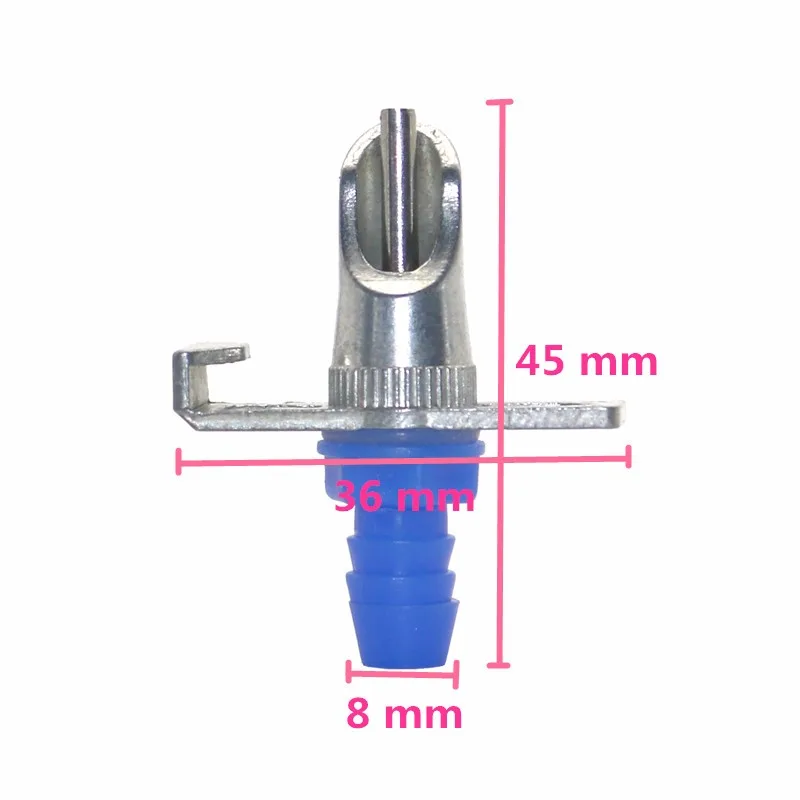 100 Наборы ниппели для кроличьих поилок 8 мм трубы синий кролик промышленности питьевой фонтаны оборудование для содержания кролика