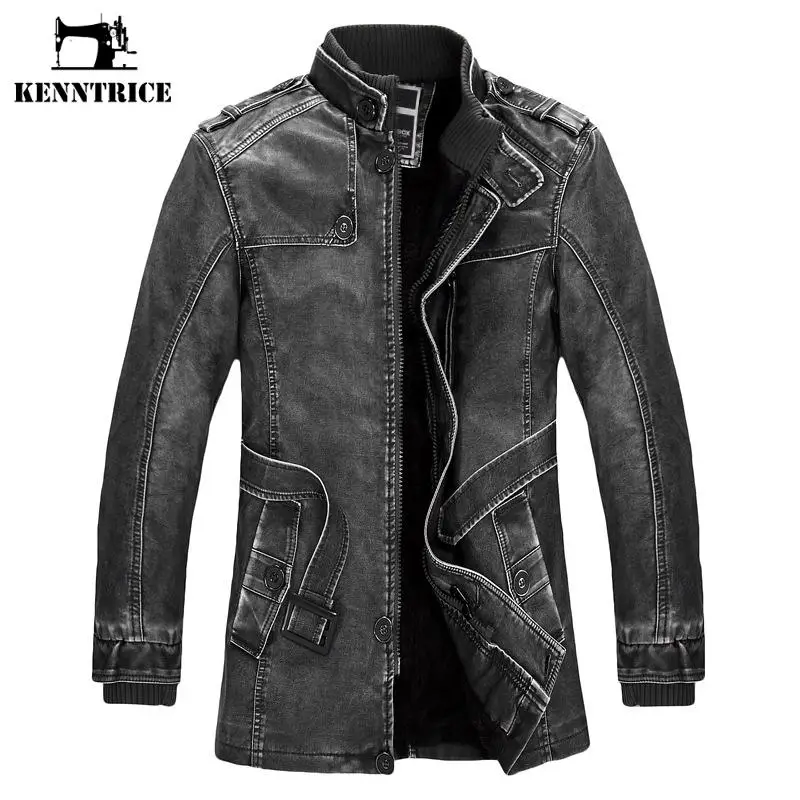Kenntrice, новинка, длинные кожаные пальто в детективном стиле, мужские Базовые пальто, кожаные куртки, Тренч, Брендовое пальто из овчины, Jaqueta Couro