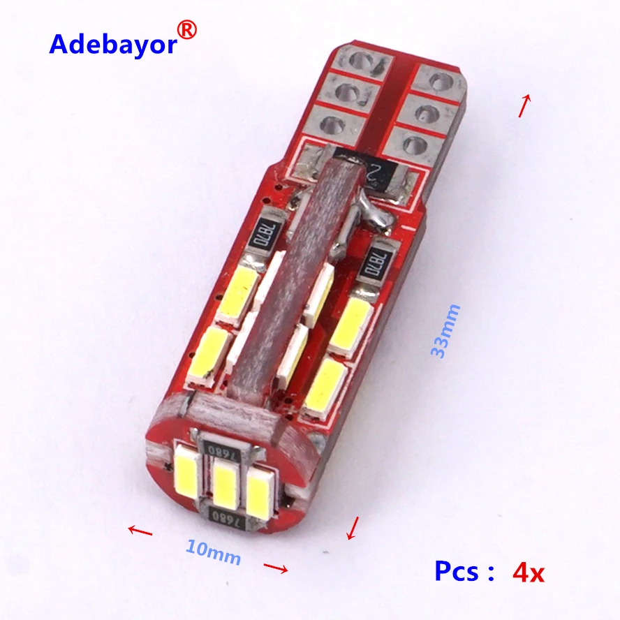 

10pcs Canbus T10 Led 5W 4014 For Sumsung 19 SMD Car Marker Parking Lamp Bulb For Aprilia RXV RS Pegaso ETV W5W