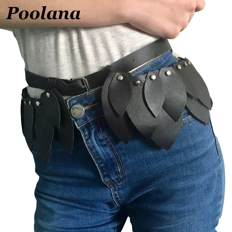 Handmade Women Real Leather Waist Belt with Leaves Cincher Belts Suspenders Cosplay Dancing Performance |