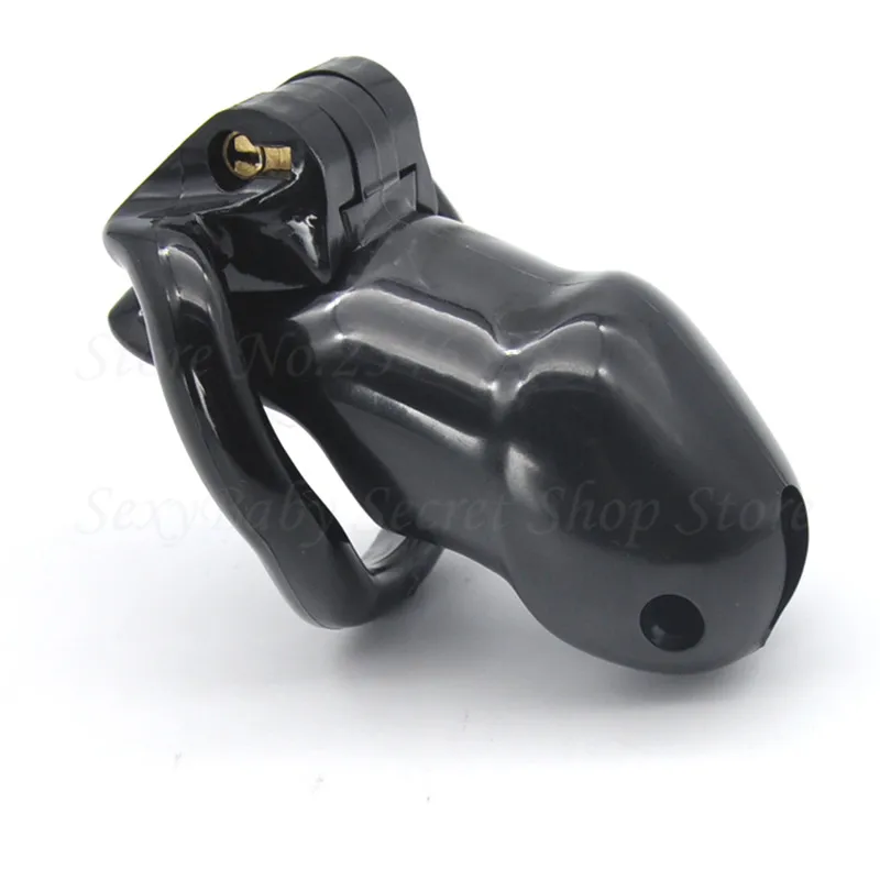 New Small Size Male Chastity Device Lockable Cock Cage Resin Chastity Belt Sex Product with 4 Size Penis Rings Sex Toys For Men