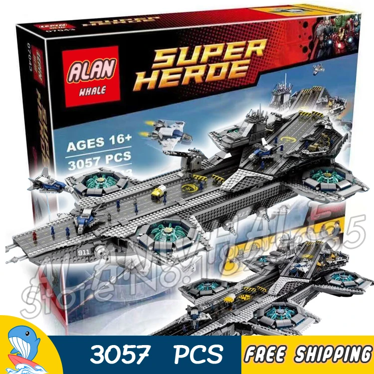 

3057pcs Super heroes Avengers The SHIELD Helicarrier Aircraft Carrier 07043 Model Building Blocks Toy Brick Compatible with Lego