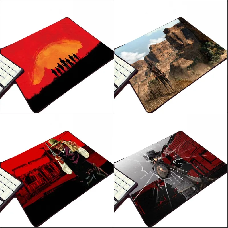

Mairuige The Movie Pc Video Game Pattern Mousepad Red Dead Redemption Series Cool Cowboy Style Gamer Gaming Mouse Pad Table Mat