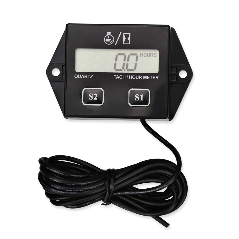 

Motorcycle Digital Tachometer Hour Meter LCD Display Digital Engine Tach Hour Meter Gauge Tachometer RPM Motorcycle For Boat Car