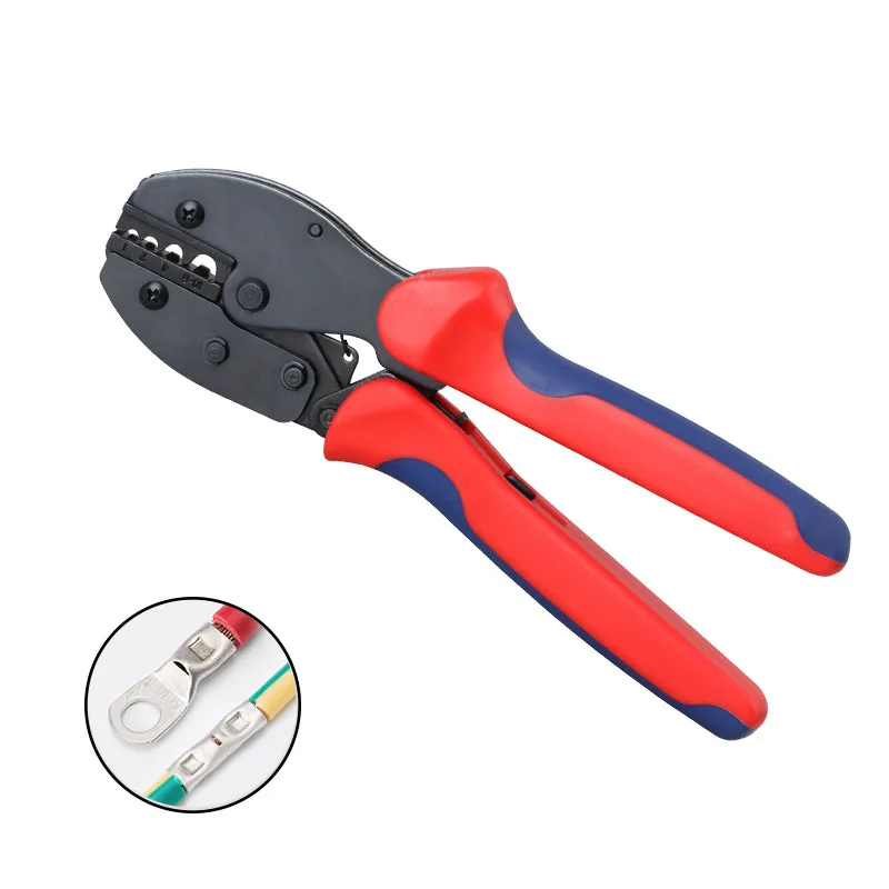 

Ratchet crimping plier European Style non-insulated terminal connector for 1.5-10mm2 LY-10 crimping hand tools pliers