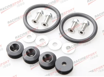 

BLACK ALUMINUM QUICK RELEASE FASTENERS KIT FOR BUMPER & TRUNK HATCH CAR/TRUCK