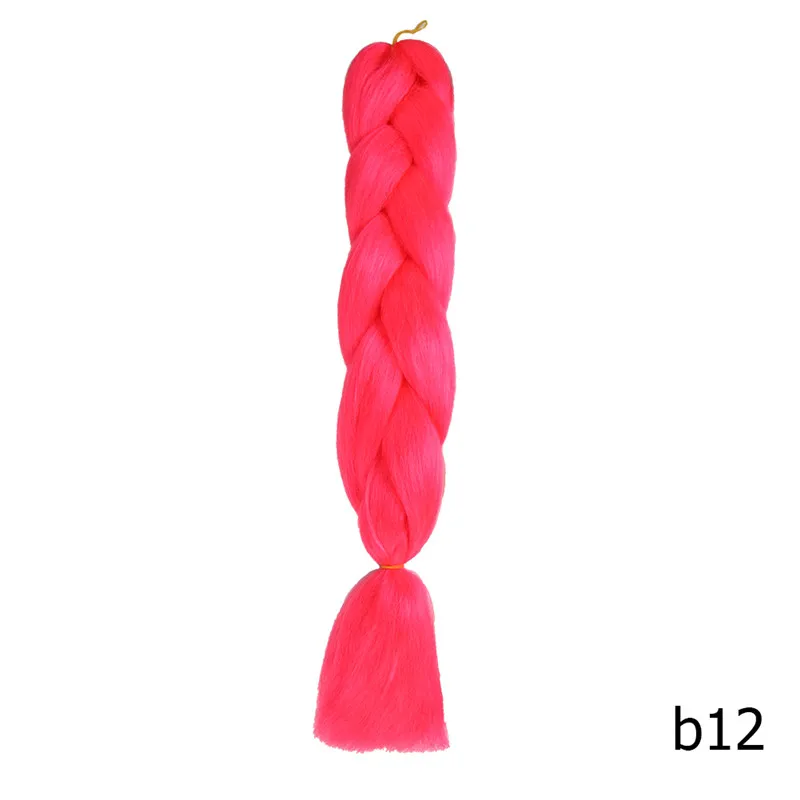 Sambraid jumbo косы ombre канекалон 24 inch плетение волос для вязания канекалон крючком косы синтетических крючком волос 100g - Цвет: # 99J