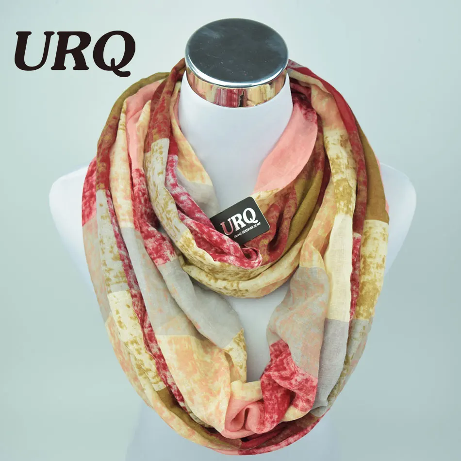 Трубчатые шарфы теплые для женщин Модный дизайн плед леди шарф-Кольцо Бесконечность шарф труба V8A18430 - Цвет: V8A18430 red