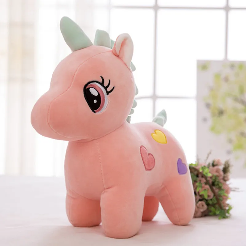 20/25cm Baby Kids Plush Toys Soft Unicorn Doll Appease Sleeping Pillow Kids Rainbow Horse Toys Children Christmas Birthday Gift