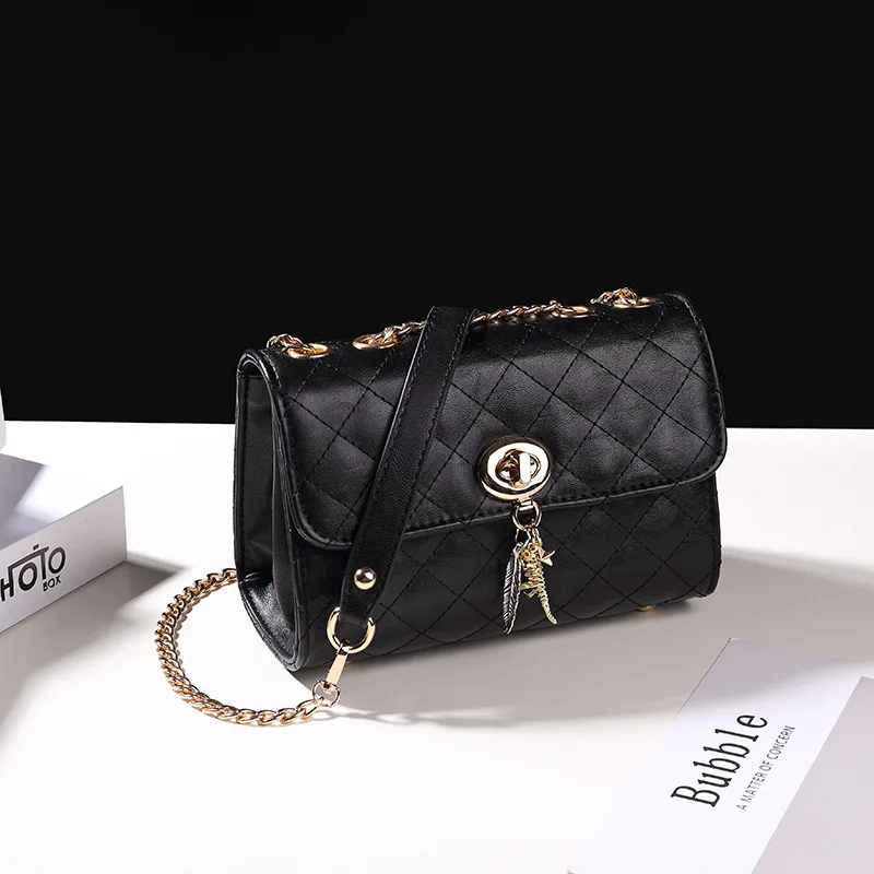 

Summer Fashion Women Bag Leather Handbags PU Chain Shoulder Bag Small Flap Crossbody Bags for Women Messenger Bags