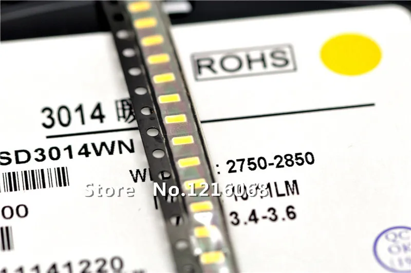 8000 шт. 3014 LED SMD чип 0.1 Вт 11-13lm теплый белый Ultra Bright smd03014 светодиод поверхностного