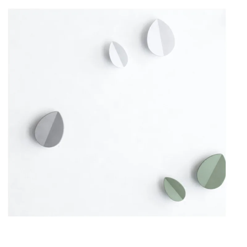 

Leaf wall decor clothes hanger plant figurine stick grey green white