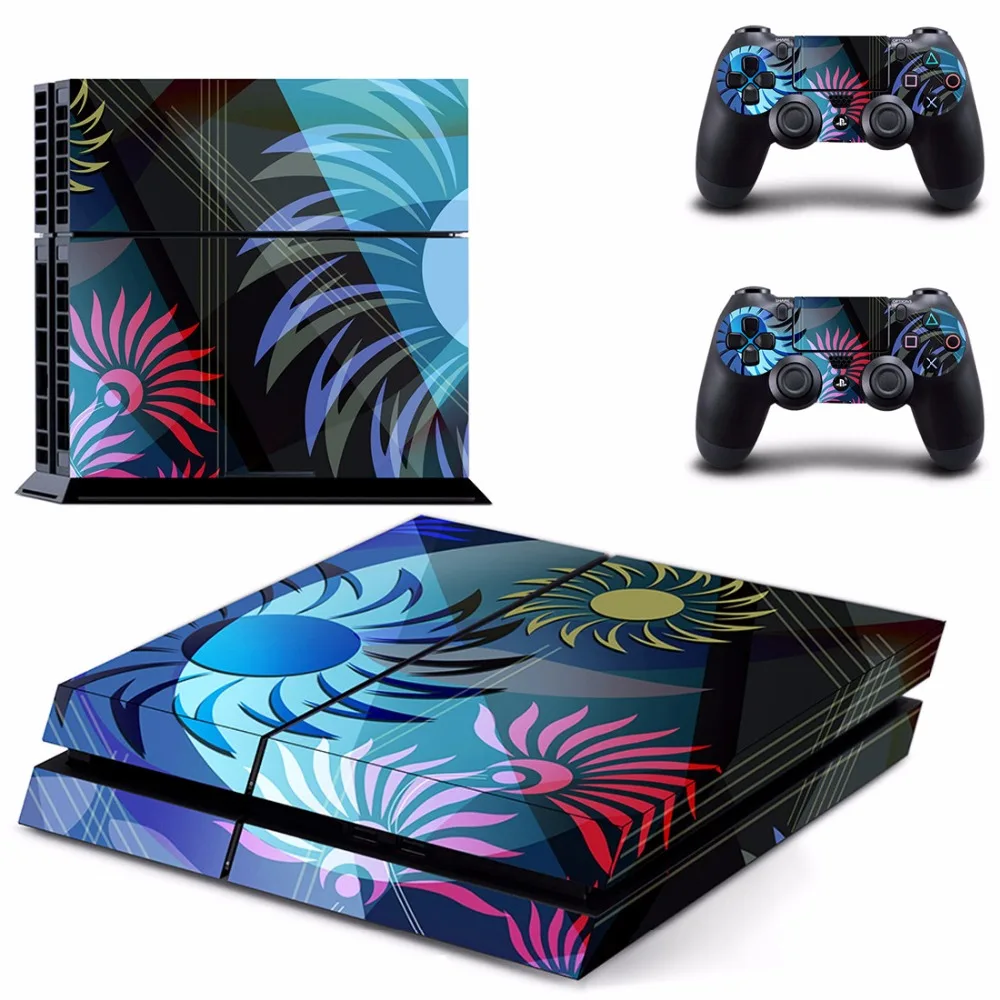 Нестандартная конструкция цветы PS4 переводная картинка наклейка для Sony PlayStation 4