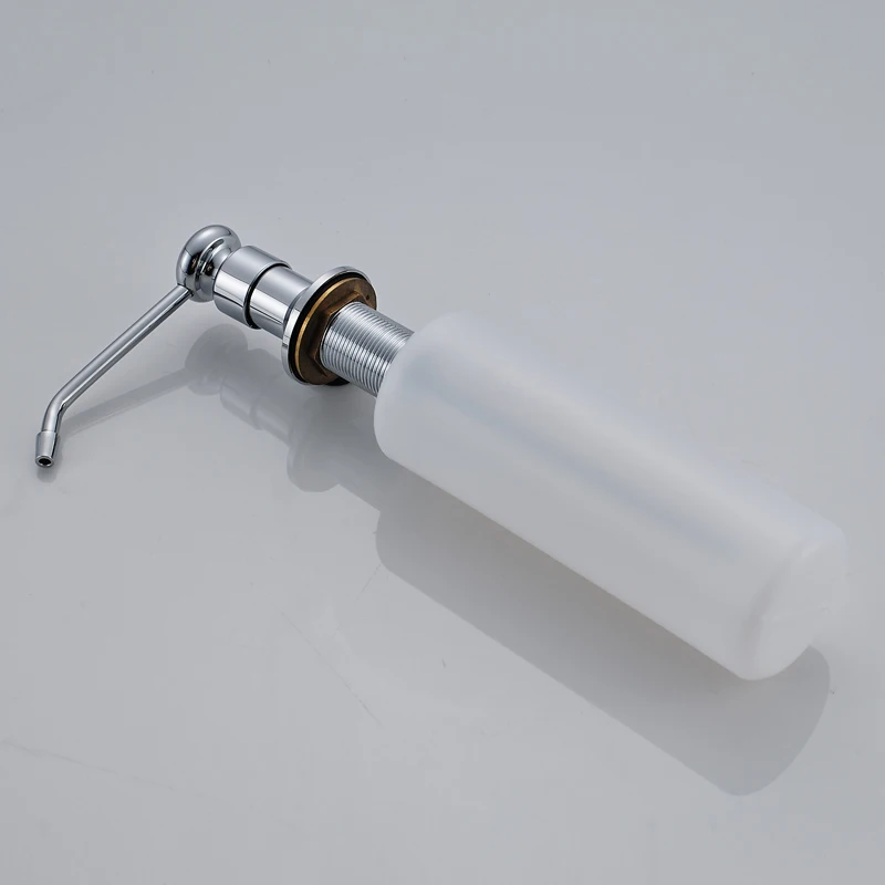 Хромированный полированный дозатор для кухонного мыла 220 мл, латунный дозатор для жидкого мыла, палубное крепление