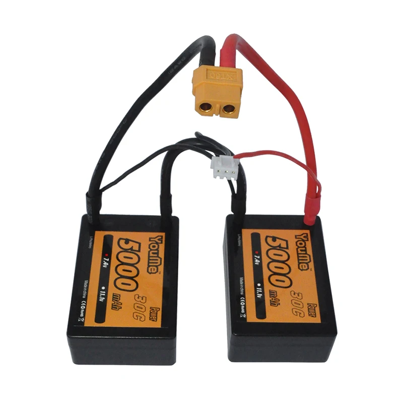 

2s 7.4v 5000mah New Youme RC Car Lipo Bateria 3P 30C Max 60C Lipo Pack Hard case Battery ROAR B44