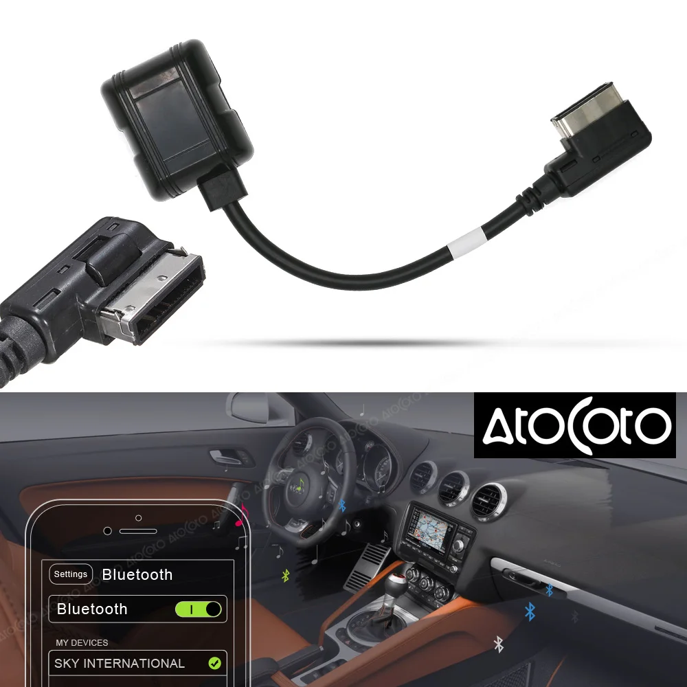 AtoCoto AMI MMI 3G Системы Интерфейс Bluetooth модуль для Audi VW Радио стерео AUX кабель адаптер