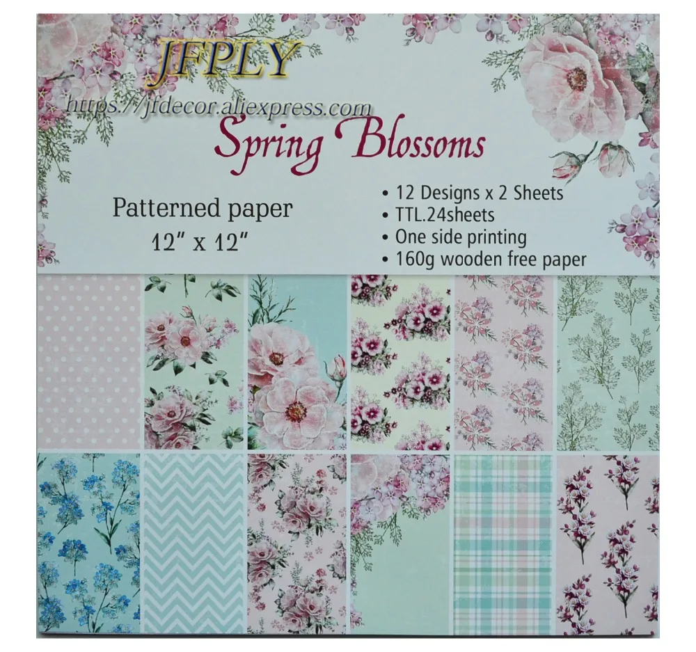 12x Scrapbooking Pads Adhesive Vintage Paper Origami Background Card DIY Craft