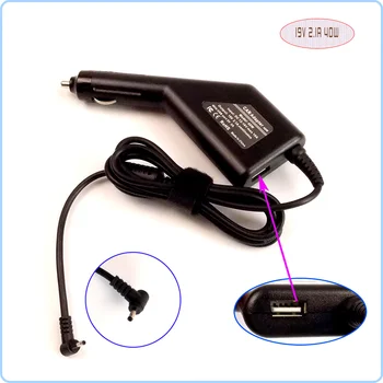 

19V 2.1A Laptop Car DC Power Adapter Charger +USB for ASUS Eee PC Seashell 1005HA-VU1X-BU 1005HA-A 1005HA-P 1201N 1201NL 1101HAG