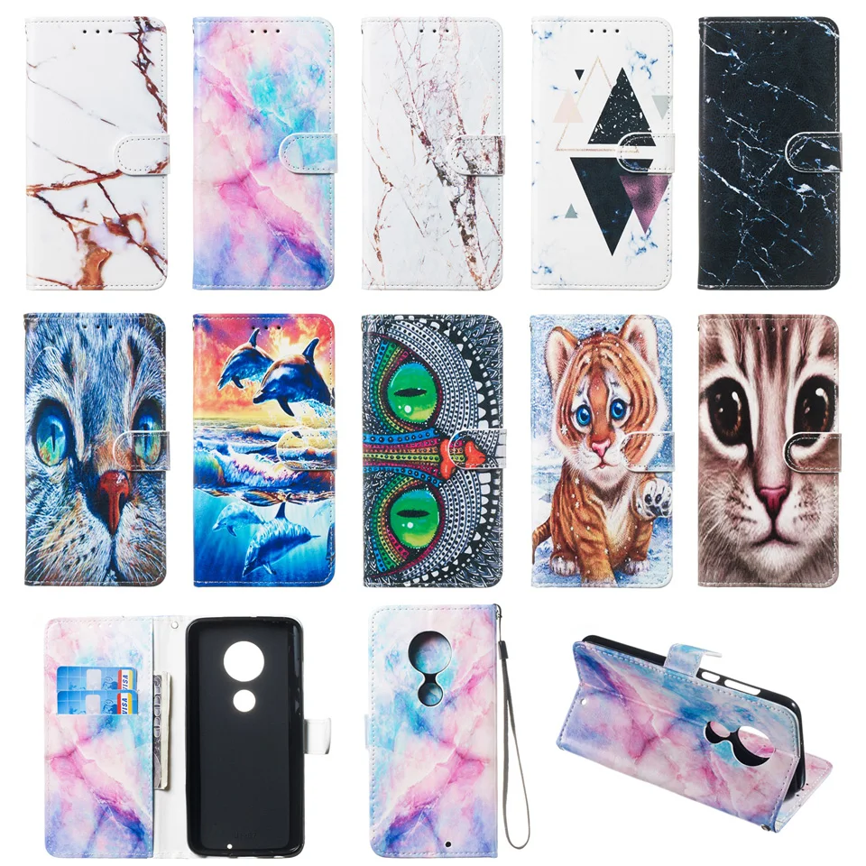 

Cute Cat Flip Wallet Leather Case Phone Silicone Cover Shell Skin Coque Funda Etui for Motorola G7 Plus G7 Play G7 Power Moto G7