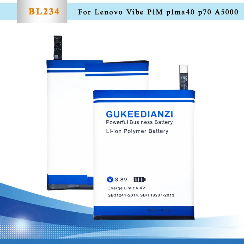 

GUKEEDIANZI BL234 Mobile Phone Li-ion Polymer Replacement 100% New Battery 4000mAh For Lenovo P70 P70t P70-T P1MA40