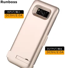 Runboss для Samsung S8 Plus 6500 мАч Мощность чехол с переносной аккумулятор USB Зарядное устройство чехол для S8 плюс