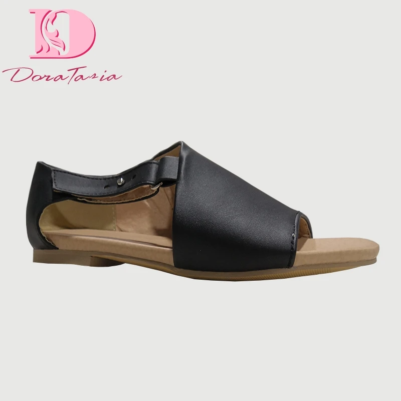 

Doratasia 2019 dropship Ins style hot big size 34-43 women's Shoes casual black peep toe woman sandals summer shoes woman