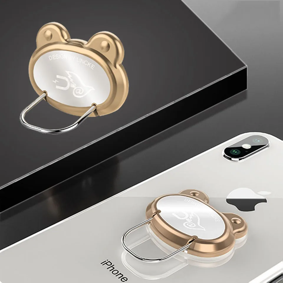 universal magnet metal phone ring finger holder frog shape samrtphone ring holder for mobile phone (8)