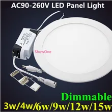 Ультра тонкий дизайн 3 Вт 4 Вт 6 Вт 9 Вт 12 Вт 15 Вт 18 Вт светодиодный SMD 2835 потолочный встраиваемый светильник/тонкий круглый плоский панельный светильник